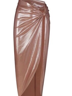 SKIMS Liquid Shine Swim Sarong Skirt – Cinnamon – Size 3X